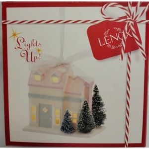 Lenox Light Up Cape Cod House Ornament Christmas Holiday Warm White 3"